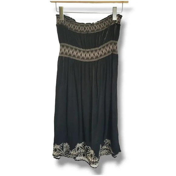 American Rag Cie Women’s Black Strapless Embroidered Knee-Length Dress - 0X - Picture 1 of 9